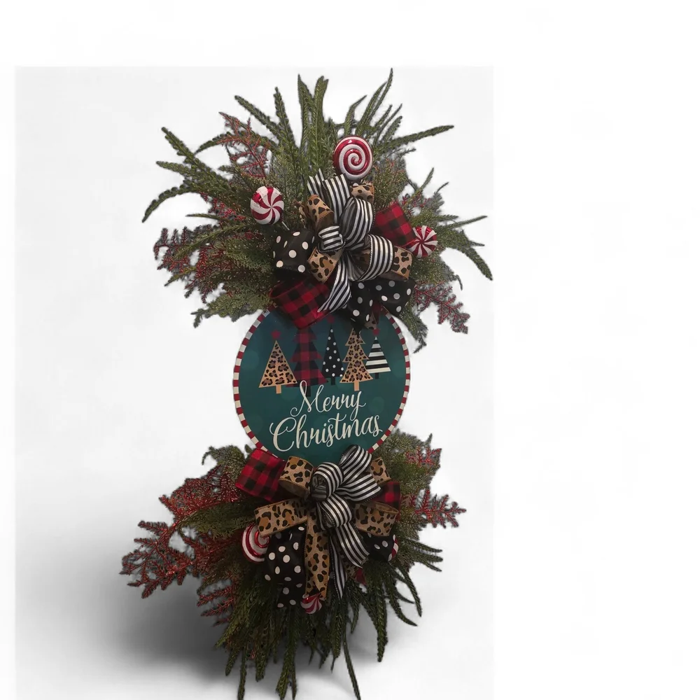 Festive Merry Christmas Wreath Farmhouse wreath